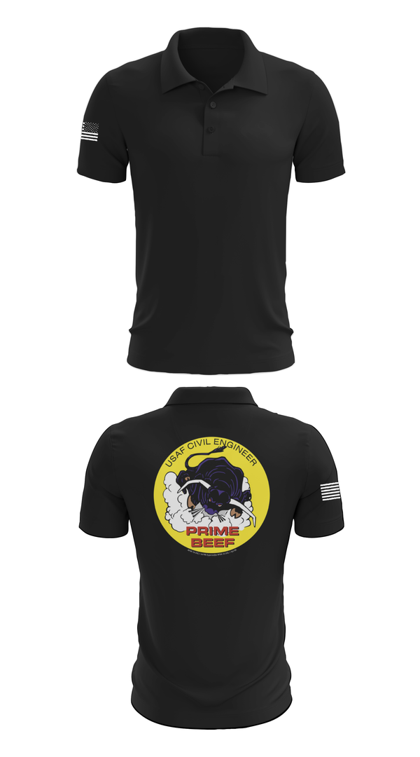 Short Sleeve Performance Polo, 185th CES, Navy, Teamtime, Team time, sublimation, custom sports apparel, team uniforms, spirit wear, spiritwear, sports uniforms, custom shirts, team store, custom team store, fundraiser sports, apparel fundraiser