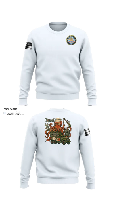 Navy Cargo Handling Battalion One 62031758 Crew Neck Sweatshirt - 21