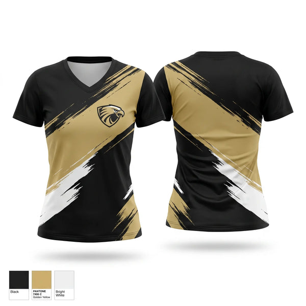 Womens Short Sleeve Vneck Shirt, East Lawrence, Track & Field, Teamtime, Team time, sublimation, custom sports apparel, team uniforms, spirit wear, spiritwear, sports uniforms, custom shirts, team store, custom team store, fundraiser sports, apparel fundraiser