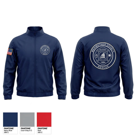 Windbreaker, Meriwether county fire rescue, Fire Department, Teamtime, Team time, sublimation, custom sports apparel, team uniforms, spirit wear, spiritwear, sports uniforms, custom shirts, team store, custom team store, fundraiser sports, apparel fundraiser