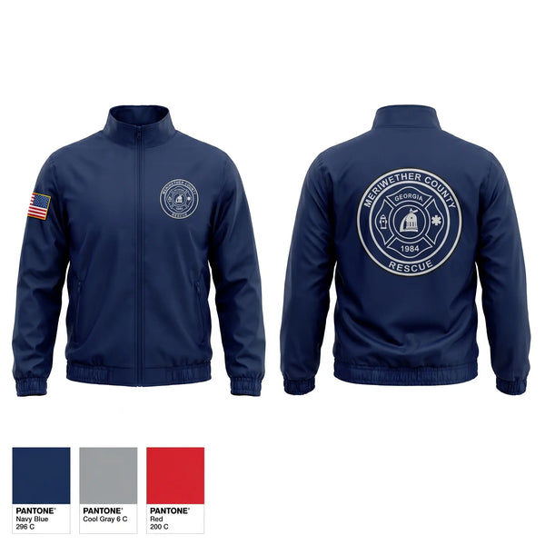 Windbreaker, Meriwether county fire rescue, Fire Department, Teamtime, Team time, sublimation, custom sports apparel, team uniforms, spirit wear, spiritwear, sports uniforms, custom shirts, team store, custom team store, fundraiser sports, apparel fundraiser