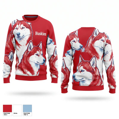 Huskies Crew Neck Sweatshirt - 1