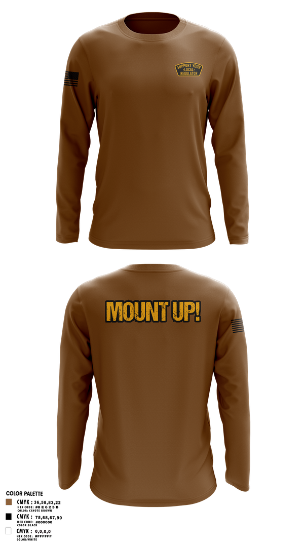 Long Sleeve Performance Shirt, Regulators, Police, Teamtime, Team time, sublimation, custom sports apparel, team uniforms, spirit wear, spiritwear, sports uniforms, custom shirts, team store, custom team store, fundraiser sports, apparel fundraiser