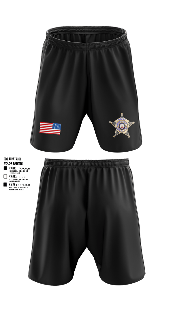 Athletic Shorts With Pockets, Bedford County Sheriff K9 Unit, Police, Teamtime, Team time, sublimation, custom sports apparel, team uniforms, spirit wear, spiritwear, sports uniforms, custom shirts, team store, custom team store, fundraiser sports, apparel fundraiser