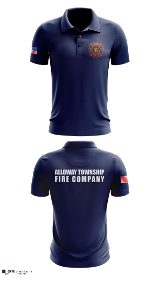 Short Sleeve Performance Polo, Alloway Township Fire Company, Fire Department, Teamtime, Team time, sublimation, custom sports apparel, team uniforms, spirit wear, spiritwear, sports uniforms, custom shirts, team store, custom team store, fundraiser sports, apparel fundraiser