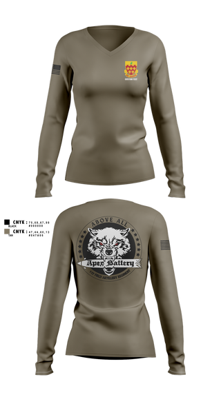 Womens Long Sleeve Vneck Shirt, Alpha 1-77 FA, , Teamtime, Team time, sublimation, custom sports apparel, team uniforms, spirit wear, spiritwear, sports uniforms, custom shirts, team store, custom team store, fundraiser sports, apparel fundraiser