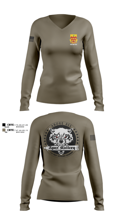 Alpha 1-77 FA Women's Long Sleeve V-neck Shirt - 12
