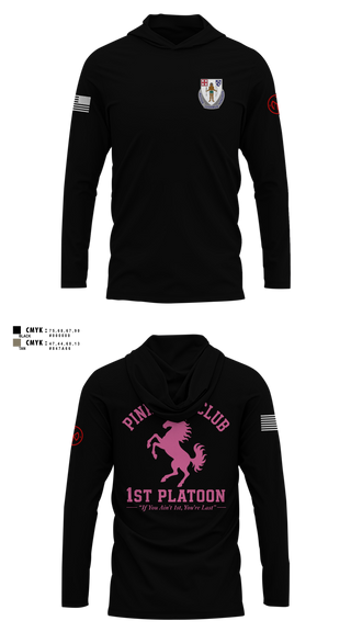 Long Sleeve Hooded Sun Shirt, 1/182 1st Platoon, National Guard, Teamtime, Team time, sublimation, custom sports apparel, team uniforms, spirit wear, spiritwear, sports uniforms, custom shirts, team store, custom team store, fundraiser sports, apparel fundraiser