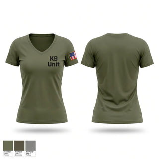 Womens Short Sleeve Vneck Shirt, K9 Unit, Police, Teamtime, Team time, sublimation, custom sports apparel, team uniforms, spirit wear, spiritwear, sports uniforms, custom shirts, team store, custom team store, fundraiser sports, apparel fundraiser
