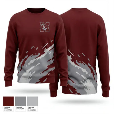 Red Bud High School Track & Field 88640383 Crew Neck Sweatshirt - 1