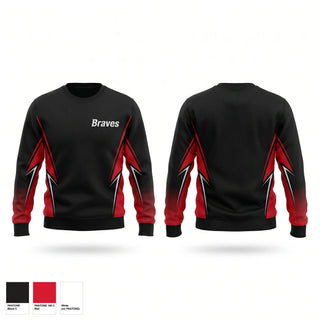 Crew Neck Sweatshirt, Braves, Men's Soccer, Teamtime, Team time, sublimation, custom sports apparel, team uniforms, spirit wear, spiritwear, sports uniforms, custom shirts, team store, custom team store, fundraiser sports, apparel fundraiser