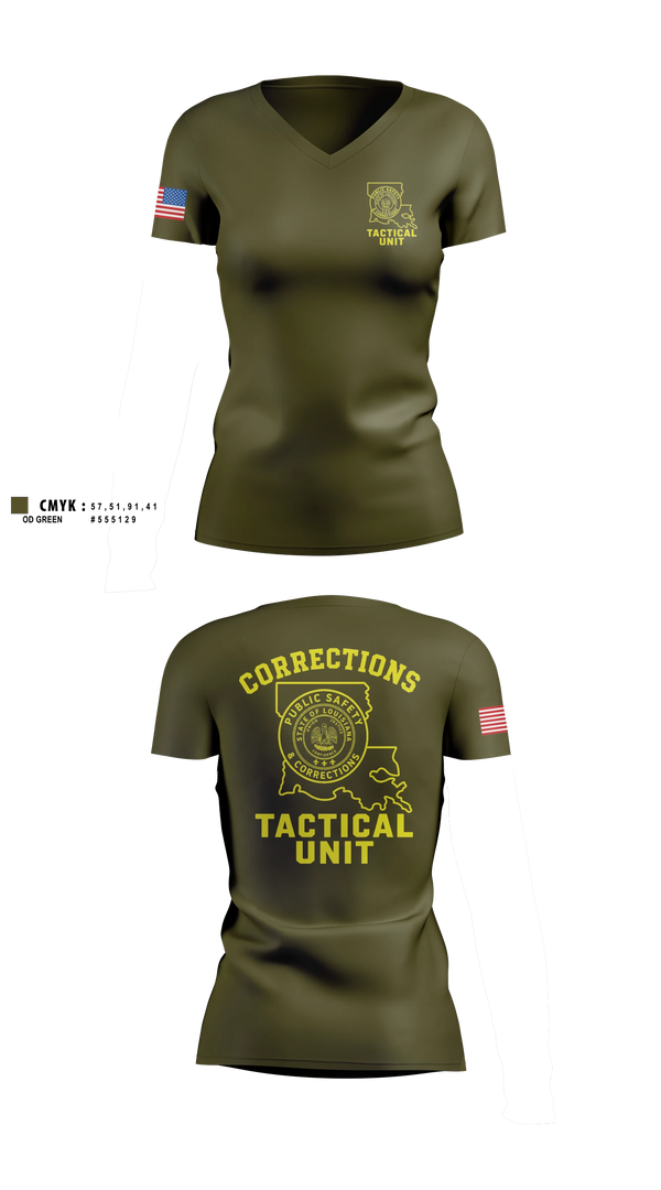 Womens Short Sleeve Vneck Shirt, David Wade Correctional Center, Police, Teamtime, Team time, sublimation, custom sports apparel, team uniforms, spirit wear, spiritwear, sports uniforms, custom shirts, team store, custom team store, fundraiser sports, apparel fundraiser