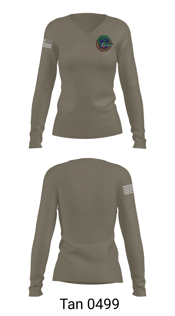 Womens Long Sleeve Vneck Shirt, 2d Assault Amphibian Battalion, , Teamtime, Team time, sublimation, custom sports apparel, team uniforms, spirit wear, spiritwear, sports uniforms, custom shirts, team store, custom team store, fundraiser sports, apparel fundraiser