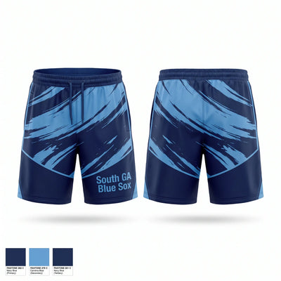 South GA Blue Sox Athletic Shorts With Pockets - 1
