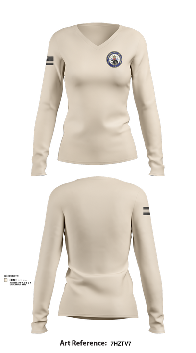 psc 8330314 Women's Long Sleeve V-neck Shirt - 104