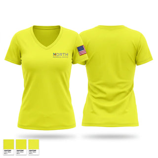 Womens Short Sleeve Vneck Shirt, North Memorial Health Ambulance, EMS/EMT, Teamtime, Team time, sublimation, custom sports apparel, team uniforms, spirit wear, spiritwear, sports uniforms, custom shirts, team store, custom team store, fundraiser sports, apparel fundraiser