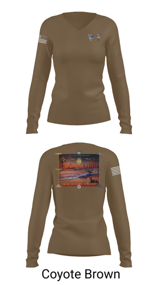Womens Long Sleeve Vneck Shirt, NAVSTA MAYPORT SECURITY, , Teamtime, Team time, sublimation, custom sports apparel, team uniforms, spirit wear, spiritwear, sports uniforms, custom shirts, team store, custom team store, fundraiser sports, apparel fundraiser