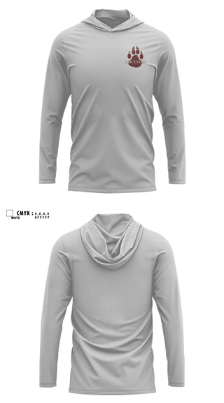 Long Sleeve Performance Shirt with hood, Leicester High School Basketball, Men's Basketball, Teamtime, Team time, sublimation, custom sports apparel, team uniforms, spirit wear, spiritwear, sports uniforms, custom shirts, team store, custom team store, fundraiser sports, apparel fundraiser