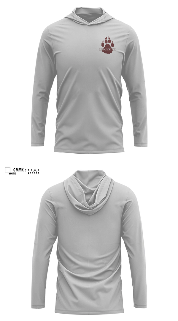 Long Sleeve Performance Shirt with hood, Leicester High School Basketball, Men's Basketball, Teamtime, Team time, sublimation, custom sports apparel, team uniforms, spirit wear, spiritwear, sports uniforms, custom shirts, team store, custom team store, fundraiser sports, apparel fundraiser