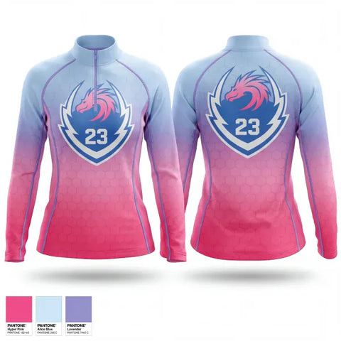 Quarter Zip Jacket, Dragons, , Teamtime, Team time, sublimation, custom sports apparel, team uniforms, spirit wear, spiritwear, sports uniforms, custom shirts, team store, custom team store, fundraiser sports, apparel fundraiser