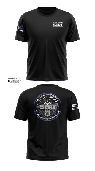 Old School Cotton Feel Shirt, Vance County Sheriff Office S.E.R.T, Police, Teamtime, Team time, sublimation, custom sports apparel, team uniforms, spirit wear, spiritwear, sports uniforms, custom shirts, team store, custom team store, fundraiser sports, apparel fundraiser