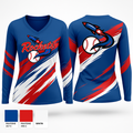 Space Coast Rockets 70599512 Women's Long Sleeve V-neck Shirt - 1