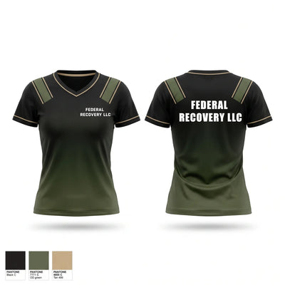Federal Recovery LLC Women's Short Sleeve V-neck Shirt - 3