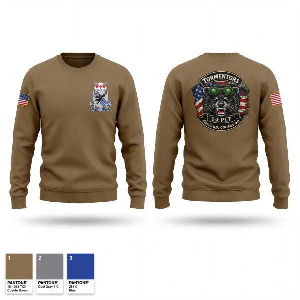 Crew Neck Sweatshirt, A CO 2-505, Army, Teamtime, Team time, sublimation, custom sports apparel, team uniforms, spirit wear, spiritwear, sports uniforms, custom shirts, team store, custom team store, fundraiser sports, apparel fundraiser
