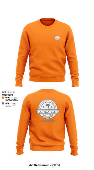 Crew Neck Sweatshirt, Florida Elite Builders, , Teamtime, Team time, sublimation, custom sports apparel, team uniforms, spirit wear, spiritwear, sports uniforms, custom shirts, team store, custom team store, fundraiser sports, apparel fundraiser