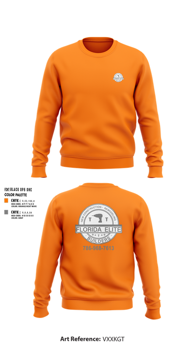 Florida Elite Builders 43612158 Crew Neck Sweatshirt - 100