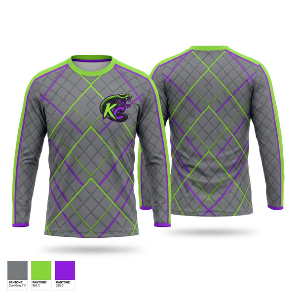 Long Sleeve Performance Shirt, KC Cobras, Baseball, Teamtime, Team time, sublimation, custom sports apparel, team uniforms, spirit wear, spiritwear, sports uniforms, custom shirts, team store, custom team store, fundraiser sports, apparel fundraiser