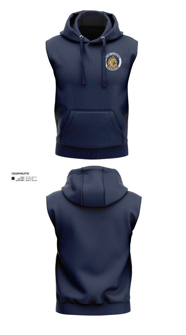 Sleeveless Hoodie, Miami Gardens Monarchs, Baseball, Teamtime, Team time, sublimation, custom sports apparel, team uniforms, spirit wear, spiritwear, sports uniforms, custom shirts, team store, custom team store, fundraiser sports, apparel fundraiser