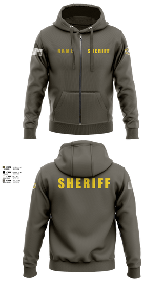 Zip Hoodie, JEFFERSON COUNTY SHERIFFS OFFICE, Police, Teamtime, Team time, sublimation, custom sports apparel, team uniforms, spirit wear, spiritwear, sports uniforms, custom shirts, team store, custom team store, fundraiser sports, apparel fundraiser