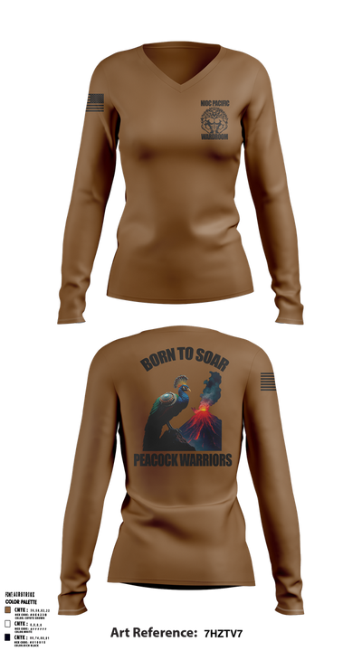 NIOC Pacific Officers Association 26221962 Women's Long Sleeve V-neck Shirt - 1