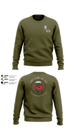 Crew Neck Sweatshirt, CCo, 1-508PIR (OG), Army, Teamtime, Team time, sublimation, custom sports apparel, team uniforms, spirit wear, spiritwear, sports uniforms, custom shirts, team store, custom team store, fundraiser sports, apparel fundraiser