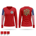 Mountain Fire Department Women's Long Sleeve V-neck Shirt - 1