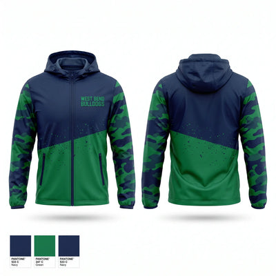 West bend bulldogs Windbreaker - 1