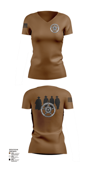 Womens Short Sleeve Vneck Shirt, PENDLETON COUNTY SHERIFF'S DEPARTMENT, Police, Teamtime, Team time, sublimation, custom sports apparel, team uniforms, spirit wear, spiritwear, sports uniforms, custom shirts, team store, custom team store, fundraiser sports, apparel fundraiser