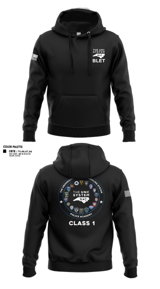 Hoodie, The UNC System BLET, Police, Teamtime, Team time, sublimation, custom sports apparel, team uniforms, spirit wear, spiritwear, sports uniforms, custom shirts, team store, custom team store, fundraiser sports, apparel fundraiser