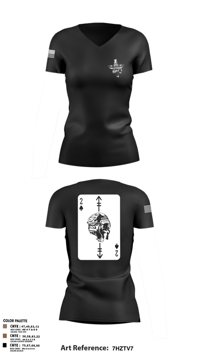 Savages 37324693 Women's Short Sleeve V-neck Shirt - 3