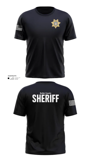 Short Sleeve Performance Shirt, Butler County Sheriff’s Department, Police, Teamtime, Team time, sublimation, custom sports apparel, team uniforms, spirit wear, spiritwear, sports uniforms, custom shirts, team store, custom team store, fundraiser sports, apparel fundraiser