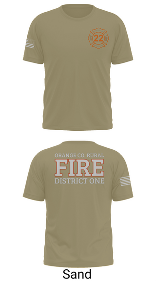 Short Sleeve Performance Shirt, Orange County Rural District 1 Fire Department, , Teamtime, Team time, sublimation, custom sports apparel, team uniforms, spirit wear, spiritwear, sports uniforms, custom shirts, team store, custom team store, fundraiser sports, apparel fundraiser