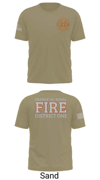Orange County Rural District 1 Fire Department 66539276 Short Sleeve Performance Shirt - 96