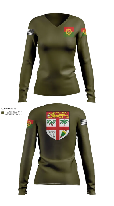 Tu Vakarau 38782154 Women's Long Sleeve V-neck Shirt - 22