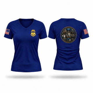 Womens Short Sleeve Vneck Shirt, U.S. Customs and Border Protection - Atlanta Field Office, Police, Teamtime, Team time, sublimation, custom sports apparel, team uniforms, spirit wear, spiritwear, sports uniforms, custom shirts, team store, custom team store, fundraiser sports, apparel fundraiser