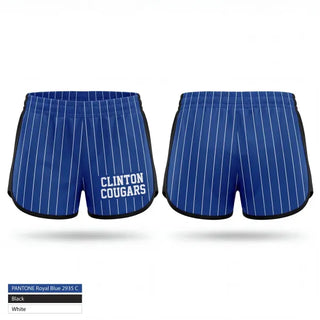 Womens Shorts, Clinton Cougars, Baseball, Teamtime, Team time, sublimation, custom sports apparel, team uniforms, spirit wear, spiritwear, sports uniforms, custom shirts, team store, custom team store, fundraiser sports, apparel fundraiser