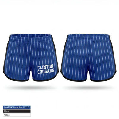 Clinton Cougars 84876273 Women's Shorts - 1