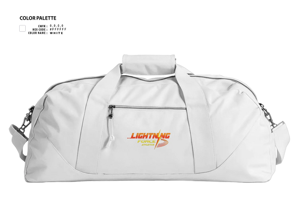 Duffle Bag, Lightning Force Athletics, Track & Field, Teamtime, Team time, sublimation, custom sports apparel, team uniforms, spirit wear, spiritwear, sports uniforms, custom shirts, team store, custom team store, fundraiser sports, apparel fundraiser