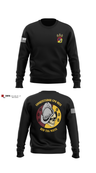 Crew Neck Sweatshirt, VR-57 CHIEFS MESS, Navy, Teamtime, Team time, sublimation, custom sports apparel, team uniforms, spirit wear, spiritwear, sports uniforms, custom shirts, team store, custom team store, fundraiser sports, apparel fundraiser
