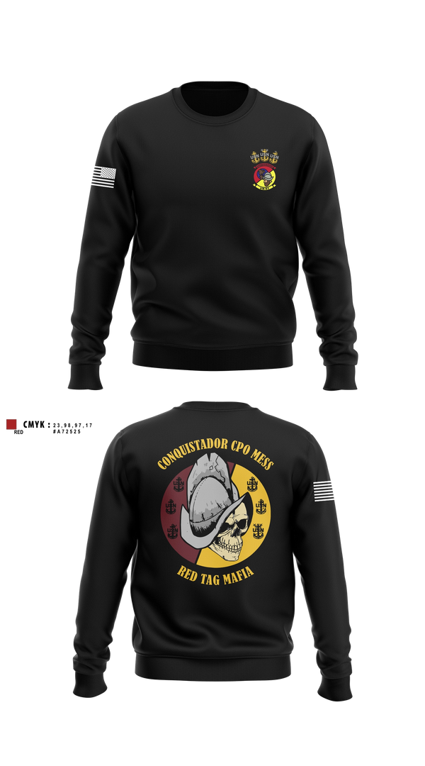 Crew Neck Sweatshirt, VR-57 CHIEFS MESS, Navy, Teamtime, Team time, sublimation, custom sports apparel, team uniforms, spirit wear, spiritwear, sports uniforms, custom shirts, team store, custom team store, fundraiser sports, apparel fundraiser